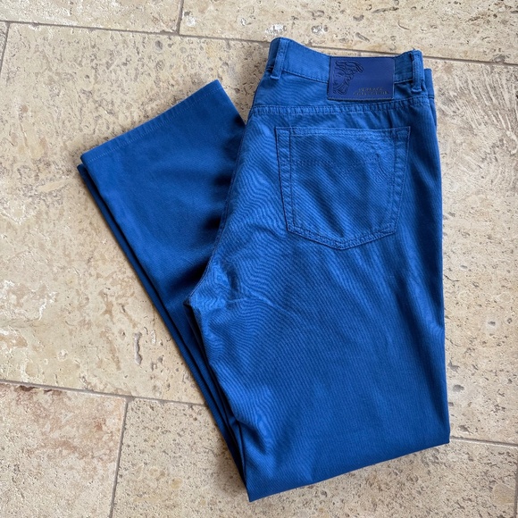 Versace Blue Cotton Jean - Picture 1 of 4
